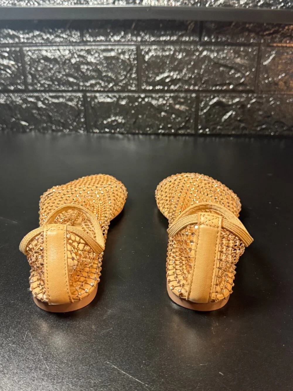 Steve Madden Mino Mesh Rhinestone Flats | Crystal Ballet Flats